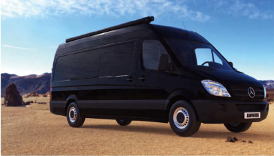 4 Маркиза автомобильная РИФ 3,0х2,5 м кассетная, привод механический, электромотор, корпус черный