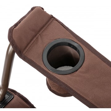 Кресло складное Helios 150 кг. коричневое