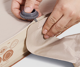 4 Коврик надувной Naturehike C10, двойной 200х132х10 cм, бежевый