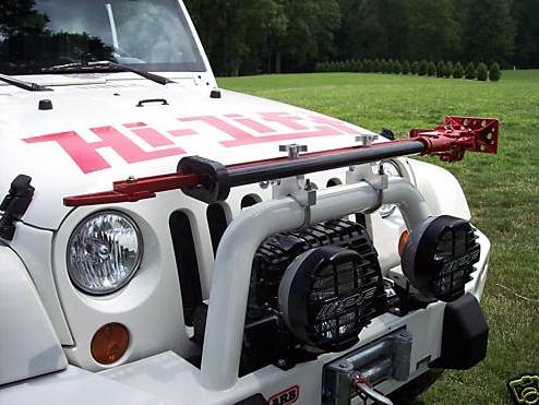 Крепление на трубу кенгурятника для домкрата Hi Lift 50-80 мм