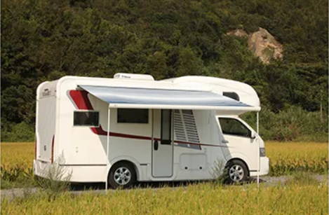 Маркиза автомобильная РИФ 4,0х2,5 м кассетная с электроприводом, корпус белый