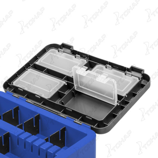 Ящик рыболовный зимний HELIOS, 19 л, серый/синий