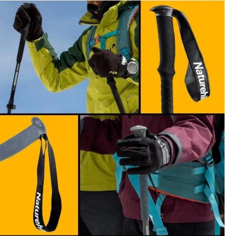 Палки треккинговые Naturehike ST03, 62-135 см, алюминиевые, серые, 2 шт.