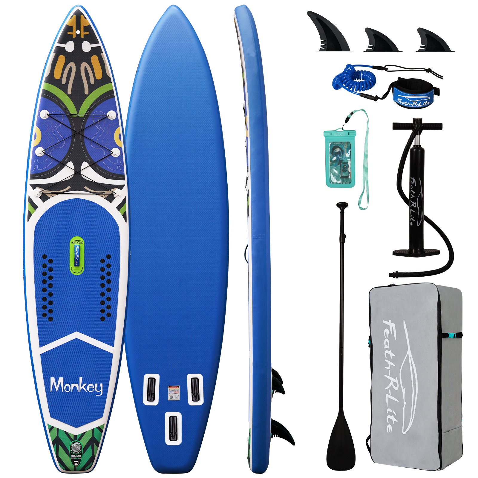 Сапборд надувной Feath-R-Lite MONKEY 335x83x15 см, синий