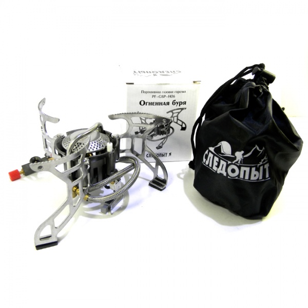 Горелка газовая портативная СЛЕДОПЫТ "Огненная Буря" резьбовой баллон
