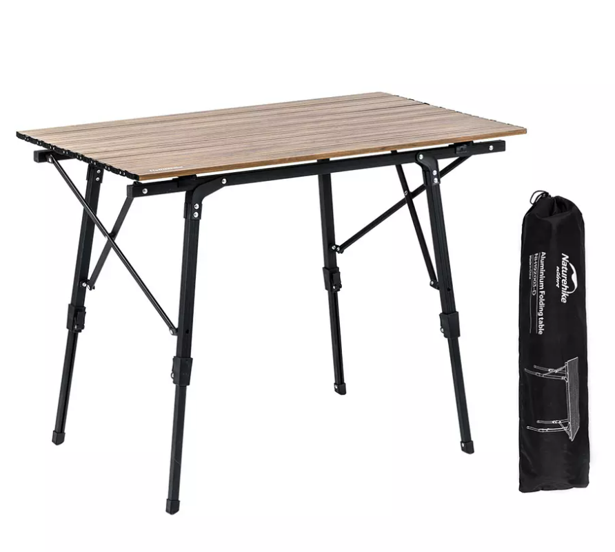 Стол туристический Naturehike складной, 90х52х68 см, с телескопическими ножками, светло-коричневый