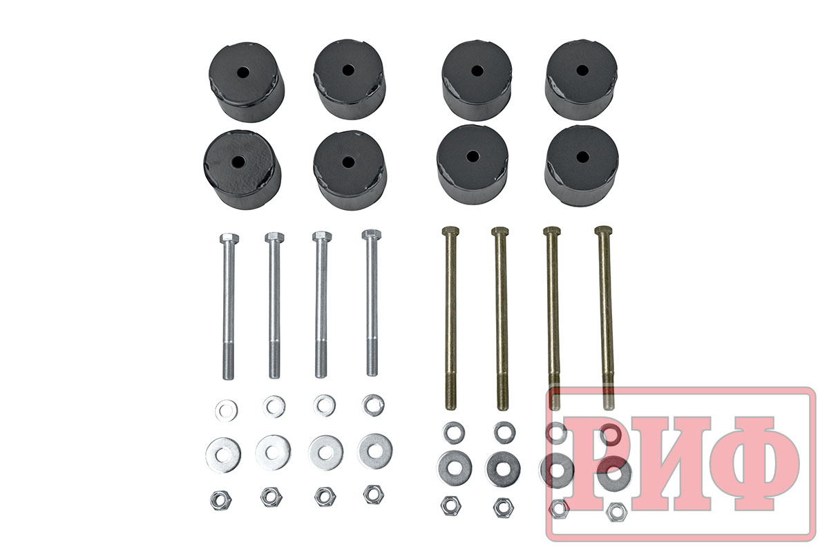 Проставки РИФ для лифта кузова 50 мм на ГАЗ Соболь (к-т 8 шт.) с крепежом