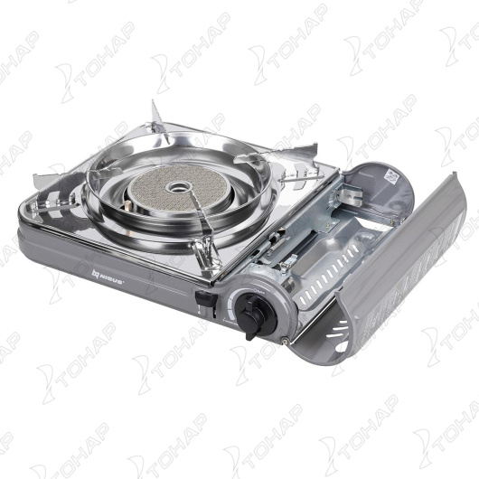 Плита газовая NISUS, портативная, в кейсе, горелка керамическая, ветрозащита