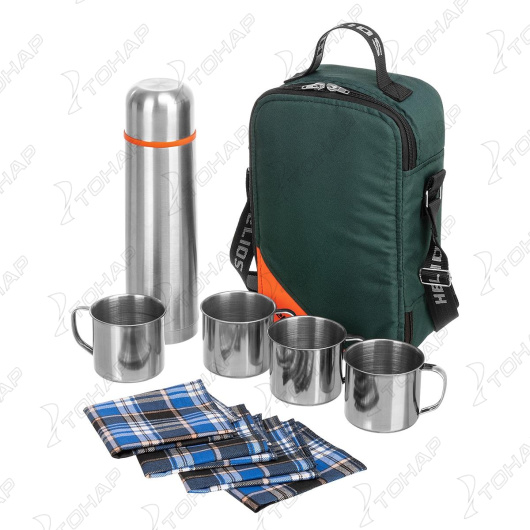 Набор для пикника на 4 персоны HELIOS, с термосом Набор для пикника на 4 персоны HELIOS, с термосом