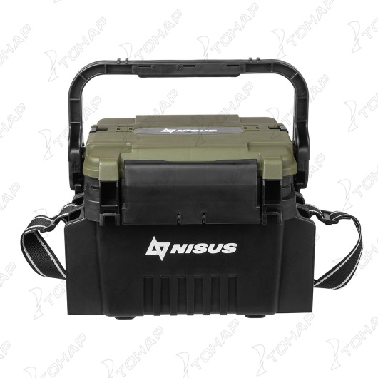 4 Ящик форелевый NISUS 30x21.5x25 см, черный с зеленым