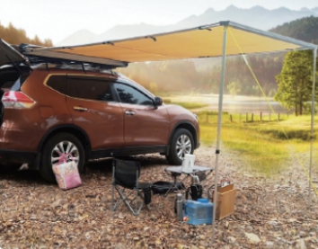 3 Маркиза автомобильная РИФ 2,5х2,5 м раскладная (канвас) песочный