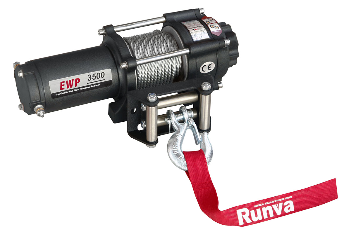 Лебёдка электрическая 12V Runva 3500A lbs 1588 кг