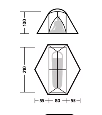 Палатка Naturehike Mongar UL 1-местная, алюминиевый каркас, сверхлегкая, песочная