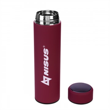 1 Термос NISUS 530ML с термодатчиком, красный 1 Термос NISUS 530ML с термодатчиком, красный