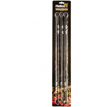 Набор плоских шампуров HELIOS Лайт, 6 шт, в блистере, 60х1 см