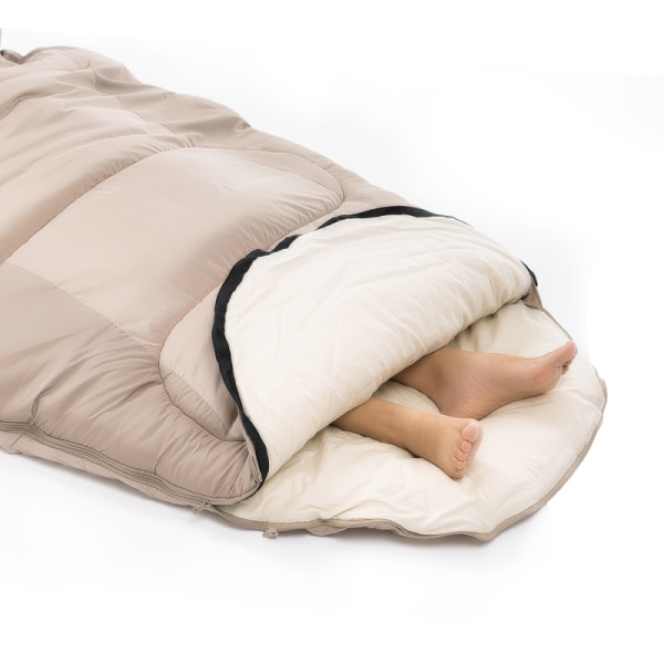 Мешок спальный Naturehike Oval PS200, 220х95 см, (правый) (ТК: +9C), серый