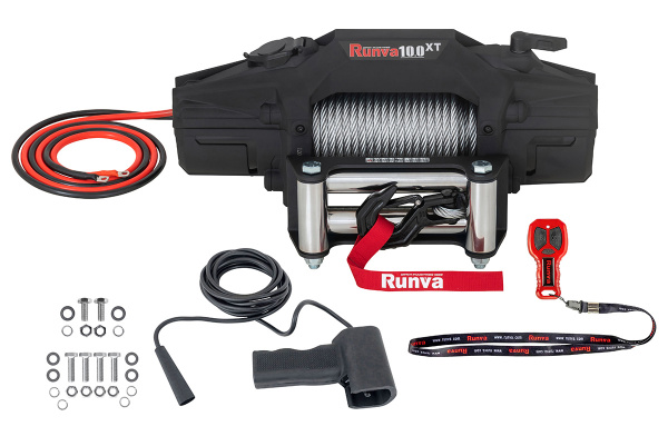 Лебёдка автомобильная электрическая 12V Runva EWXT10000F 4500 кг стальной трос