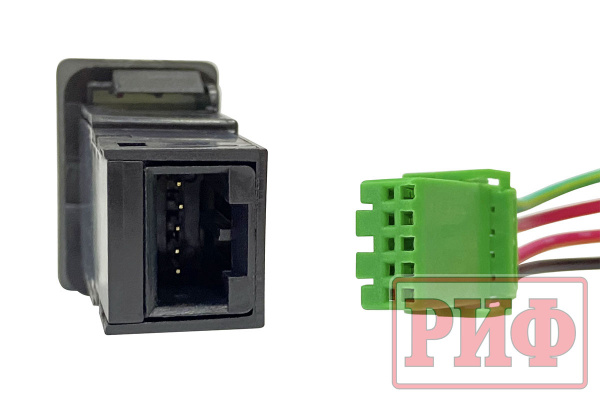 Кнопка ВКЛ/ВЫКЛ, голубой, TOYOTA 32x22 (под гравировку)