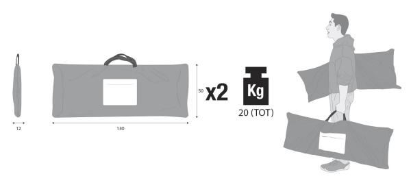 2 Веранда к палатке AUTOHOME OVERZONE SMALL STANDARD, тент серый, высота 220 см