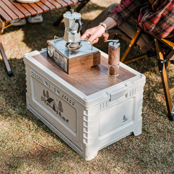 Ящик туристический Naturehike 50 л, трансформер, со столешницей, бежевый