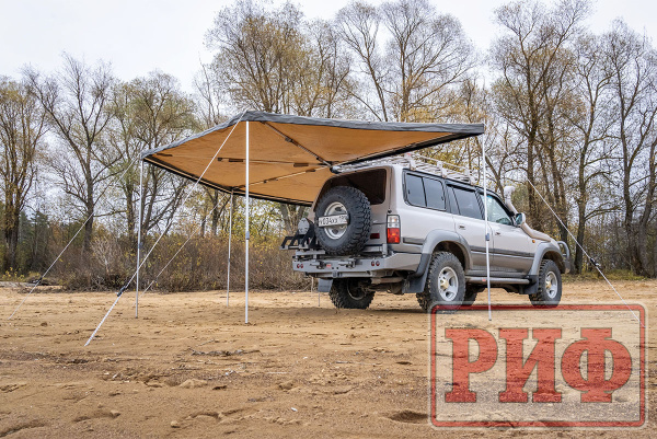 Маркиза автомобильная РИФ комбинированная (прямоугольная с веерной частью) 2,0х2,0 м (левая)