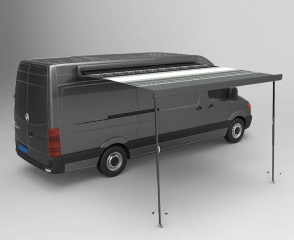 Маркиза автомобильная РИФ 4,5х2,5 м кассетная с электроприводом, корпус черный