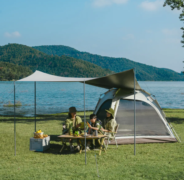 1 Палатка Naturehike Ango 4-местная, быстросборная, коричневая