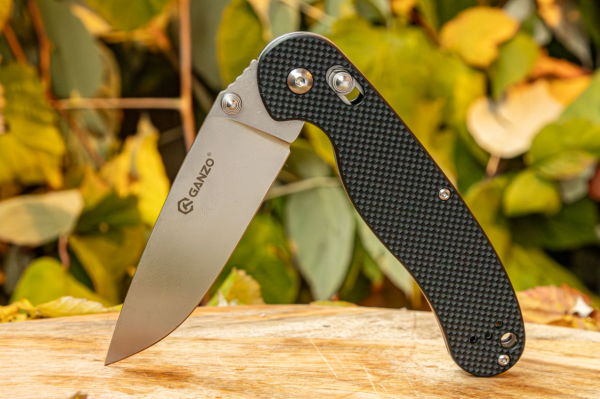 1 Нож складной GANZO, длина клинка 89 мм, сталь 440С, черный 1 Нож складной GANZO, длина клинка 89 мм, сталь 440С, черный
