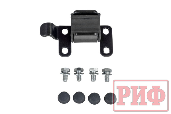 Бампер задний силовой/защита штатного бампера РИФ Renault Duster 2015-2020 c квадратом под фаркоп, калиткой, подсветкой номера