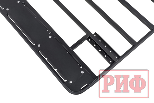 Багажник экспедиционный (платформа) РИФ 1200x1400 мм для Nissan Navara D40 (без штатных рейлингов)