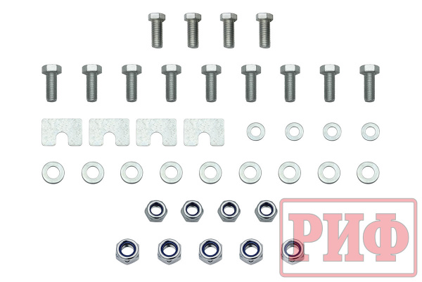 Бампер передний силовой/защита штатного бампера РИФ Renault Duster 2021+ с квадратом под фаркоп и защитой радиатора