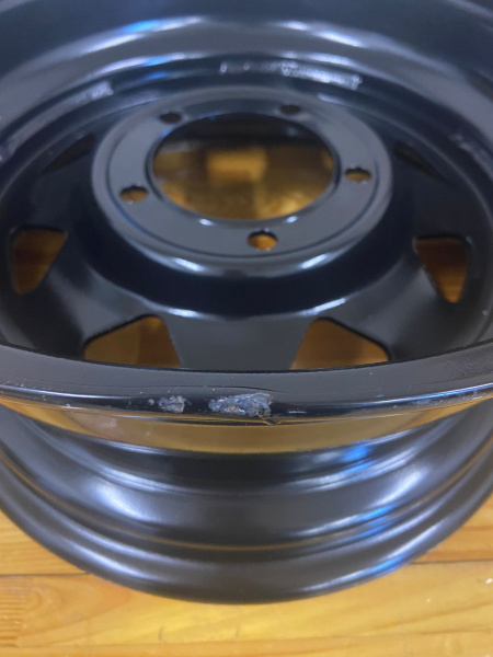 Диск усиленный УАЗ стальной черный 5x139,7 7xR16 d110 ET-19 (треугольник мелкий)