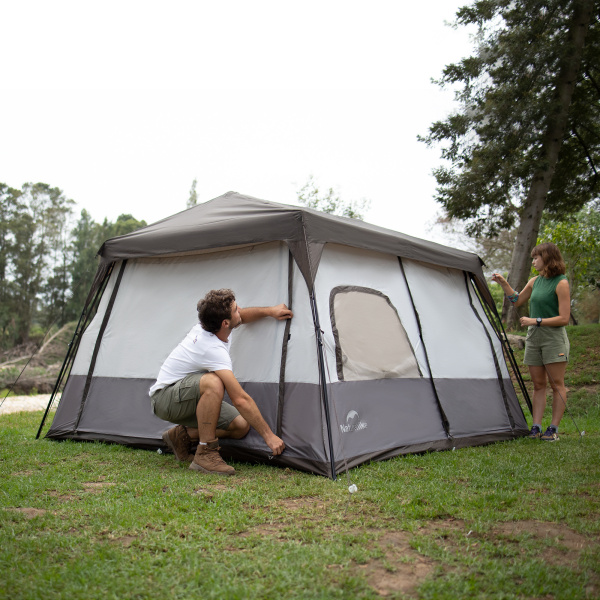 Палатка Naturehike Cape 8.3 быстросборная, серая