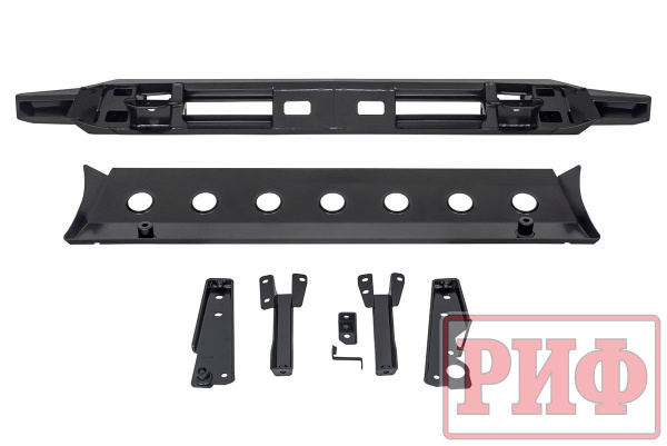 Бампер передний силовой/защита штатного бампера РИФ Renault Duster 2021+ с защитой радиатора