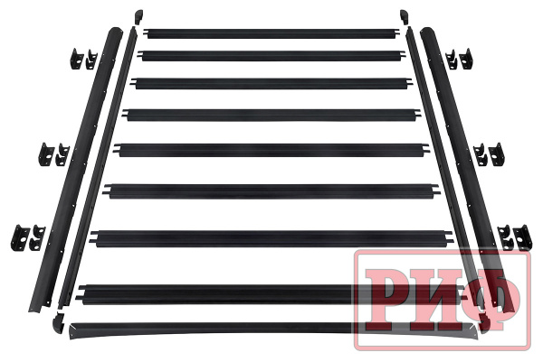 Багажник экспедиционный (платформа) алюминиевый РИФ 1600x2650 мм для ГАЗ Соболь NN с вставкой RIF008-16572 (2 места)