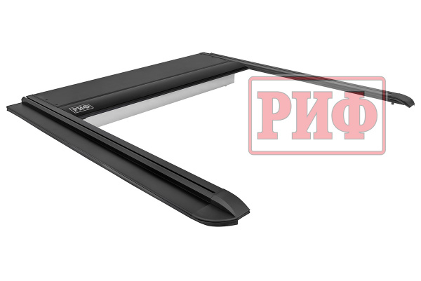 Крышка кузова РИФ для Great Wall Poer, роллета раздвижная с электроприводом 1575х1590 мм, алюминиевая, черная