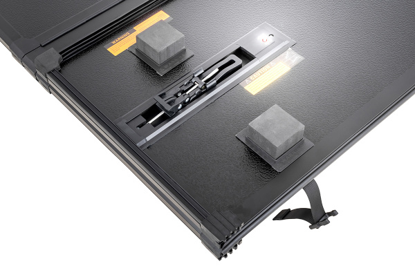 Крышка кузова РИФ для Changan Hunter Plus, трёхсекционная 1650х1680/1640 мм, алюминиевая, черная