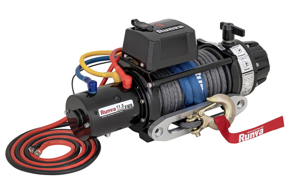 Лебёдка автомобильная электрическая 12V Runva EWB11000SSR 5000 кг (влагозащищенная) синтетический трос