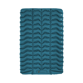 Коврик надувной Naturehike FC01 200х125х9,5 см, двойной, с насосом, голубой
