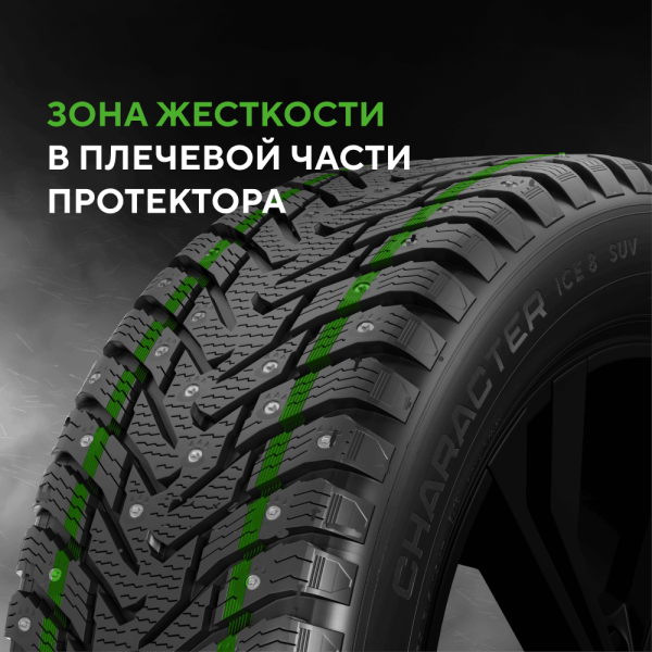Шина IKON Tyres Character Ice 8 SUV 265/70 R16 112T (Nordman 8 SUV) шипованные