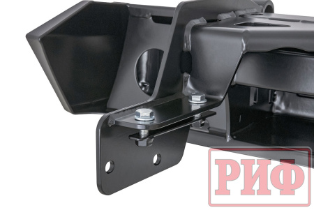 Бампер РИФ силовой задний Isuzu D-MAX (2012-2021) с квадратом под фаркоп и фонарями, стандарт