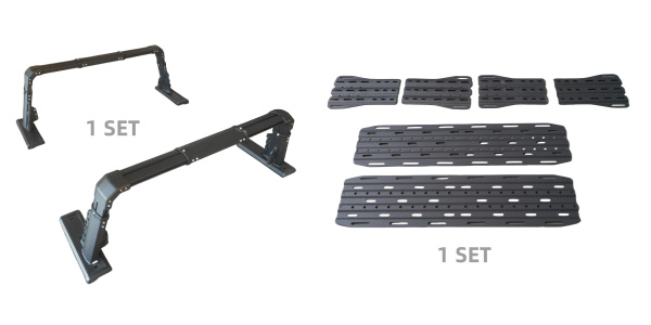 Силовой каркас-кунг Baja Racing (тип А) с 2-мя малыми раздвижными боковыми панелями Mitsubishi L200, Isuzu D-MAX, Nissan Navara