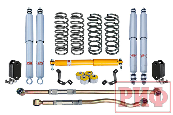 Лифт-комплект РИФ газовый для Toyota Land Cruiser 80/105 лифт 50 мм жесткий (постоянная нагрузка)