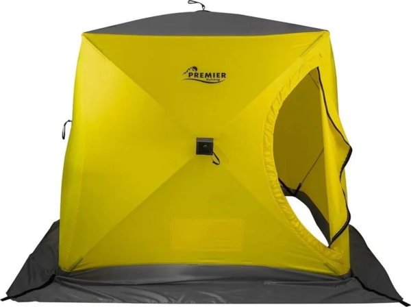 Палатка зимняя PREMIER Куб-3 желтый/серый