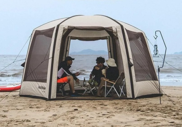 Палатка-шатер Naturehike, надувной каркас, золотистый