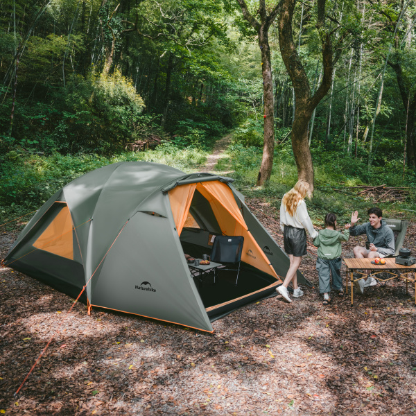 Палатка Naturehike KOTA 8, 8-местная, алюминиевый каркас, темно-зеленая