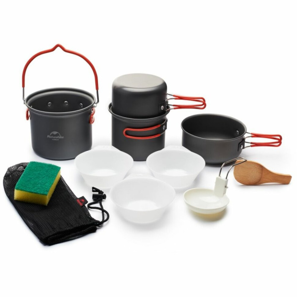 1 Набор посуды Naturehike туристический 4 в 1 (подвес+3 чашки)