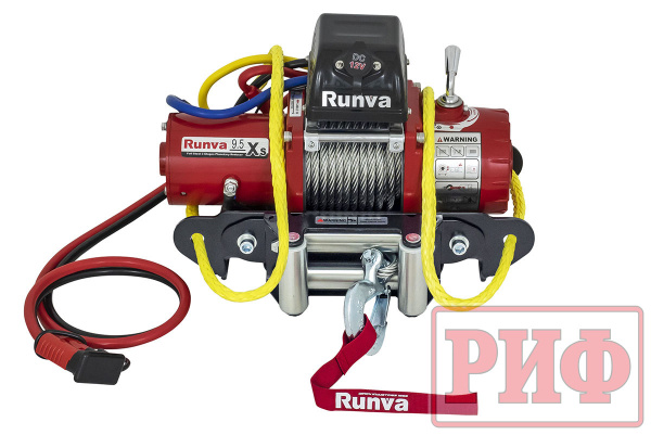 Лебёдка переносная РИФ 9.5XS c квадратом для фаркопа, корот. барабан, стал. трос (облегченная) Лебёдка переносная РИФ 9.5XS c квадратом для фаркопа, корот. барабан, стал. трос (облегченная)