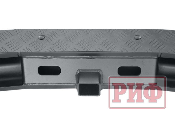 Бампер РИФ задний Mitsubishi Pajero Sport 2015+ c квадратом под фаркоп