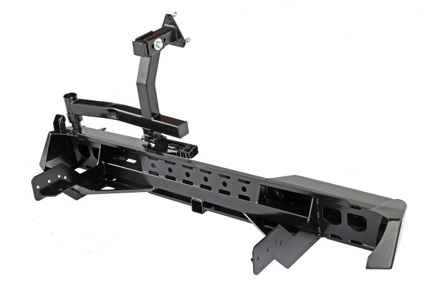 Бампер РИФ силовой задний Mitsubishi L200 2015-2019 с квадратом под фаркоп, калиткой, подсветкой номера